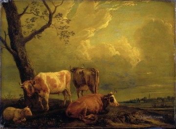 paulus verschuur Painting - Potter Paulus Cattle and Sheep